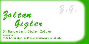 zoltan gigler business card