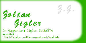 zoltan gigler business card